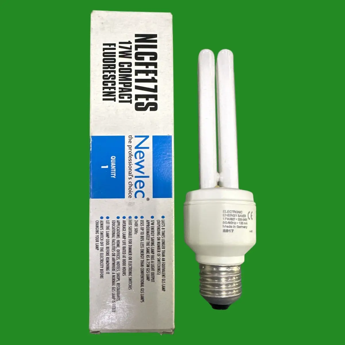 17W (=75W) Newlec CFL Stick Light Bulbs Low Energy ES E27 Edison Screw Lamp