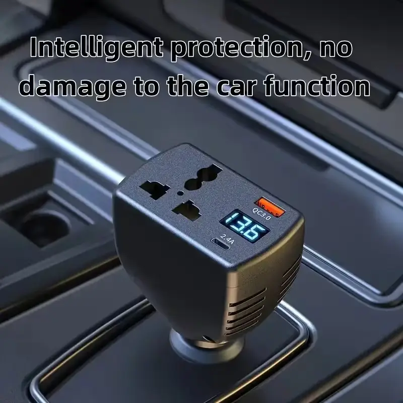 Car Power Inverter 12V/24V to 110V-220V Portable Converter Charger USB & Type-C - image 4 | Free standard UK delivery included | Discount Quality Products