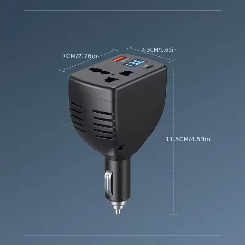 Car Power Inverter 12V/24V to 110V-220V Portable Converter Charger USB & Type-C - image 6 | Free standard UK delivery included | Discount Quality Products