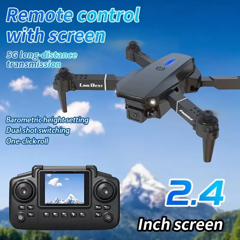 E88 Nova RC Drone with Screen Dual Camera 360° Stunt Flight, Optical Flow Hover - image 8 | Free standard UK delivery included | Discount Quality Products