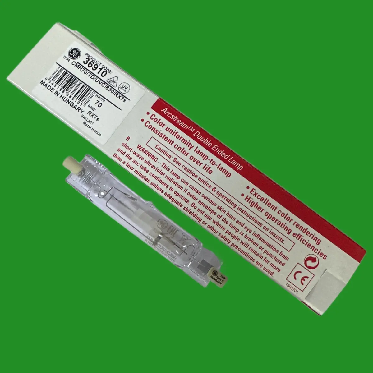 70W GE RX7s Ceramic Metal Halide Lamp Tube Light Bulb CMH70/TD/UVC/830/RX7s