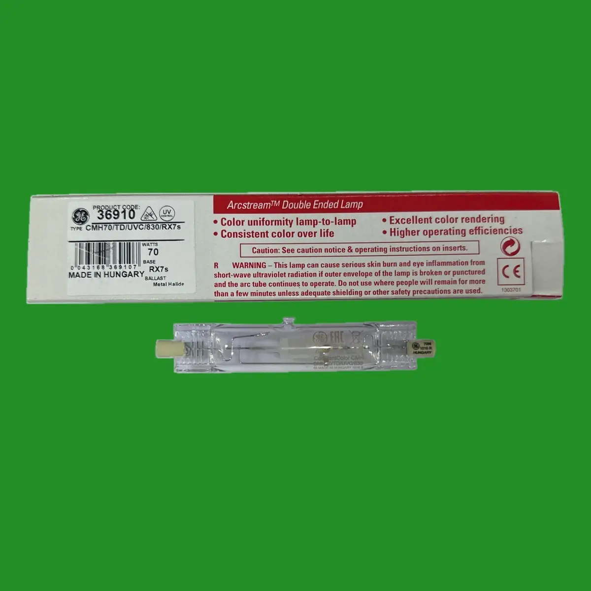 70W GE RX7s Ceramic Metal Halide Lamp Tube Light Bulb CMH70/TD/UVC/830/RX7s - image 4 | Free standard UK delivery included | Discount Quality Products