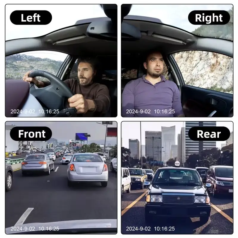360° 4-Channel Dash Cam 1080P Front & Left/Right/Rear 720P Cameras, Parking Mode - image 2 | Free standard UK delivery included | Discount Quality Products