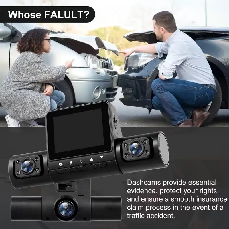 360° 4-Channel Dash Cam 1080P Front & Left/Right/Rear 720P Cameras, Parking Mode - image 5 | Free standard UK delivery included | Discount Quality Products