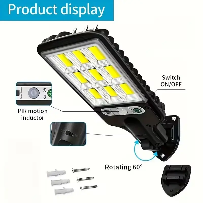 Solar LED PIR Motion Sensor Rechargeable Wall Light Outdoor Light Garden Yard - image 2 | Free standard UK delivery included | Discount Quality Products