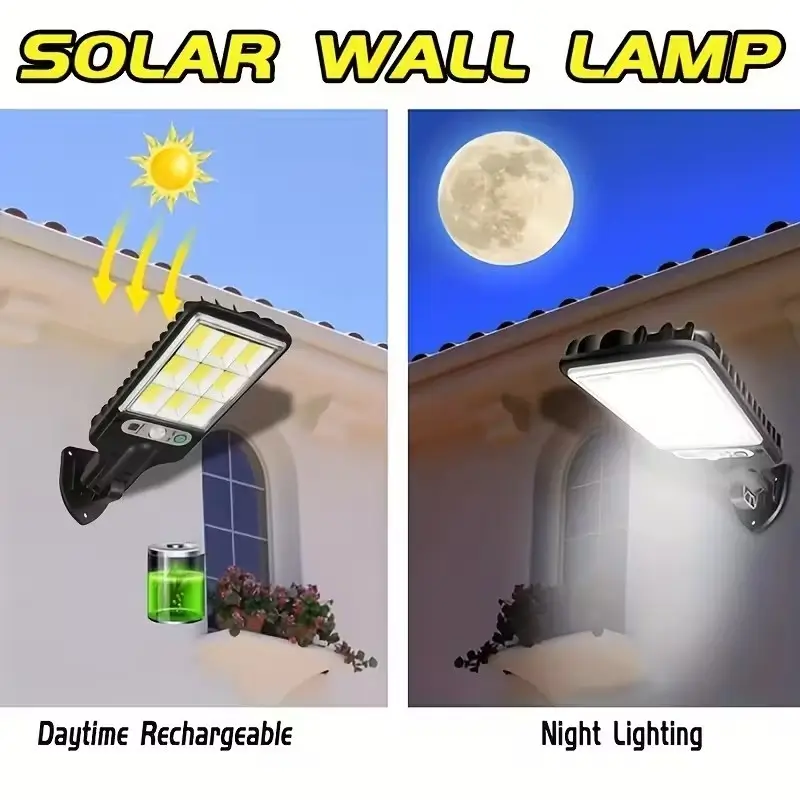 Solar LED PIR Motion Sensor Rechargeable Wall Light Outdoor Light Garden Yard - image 6 | Free standard UK delivery included | Discount Quality Products