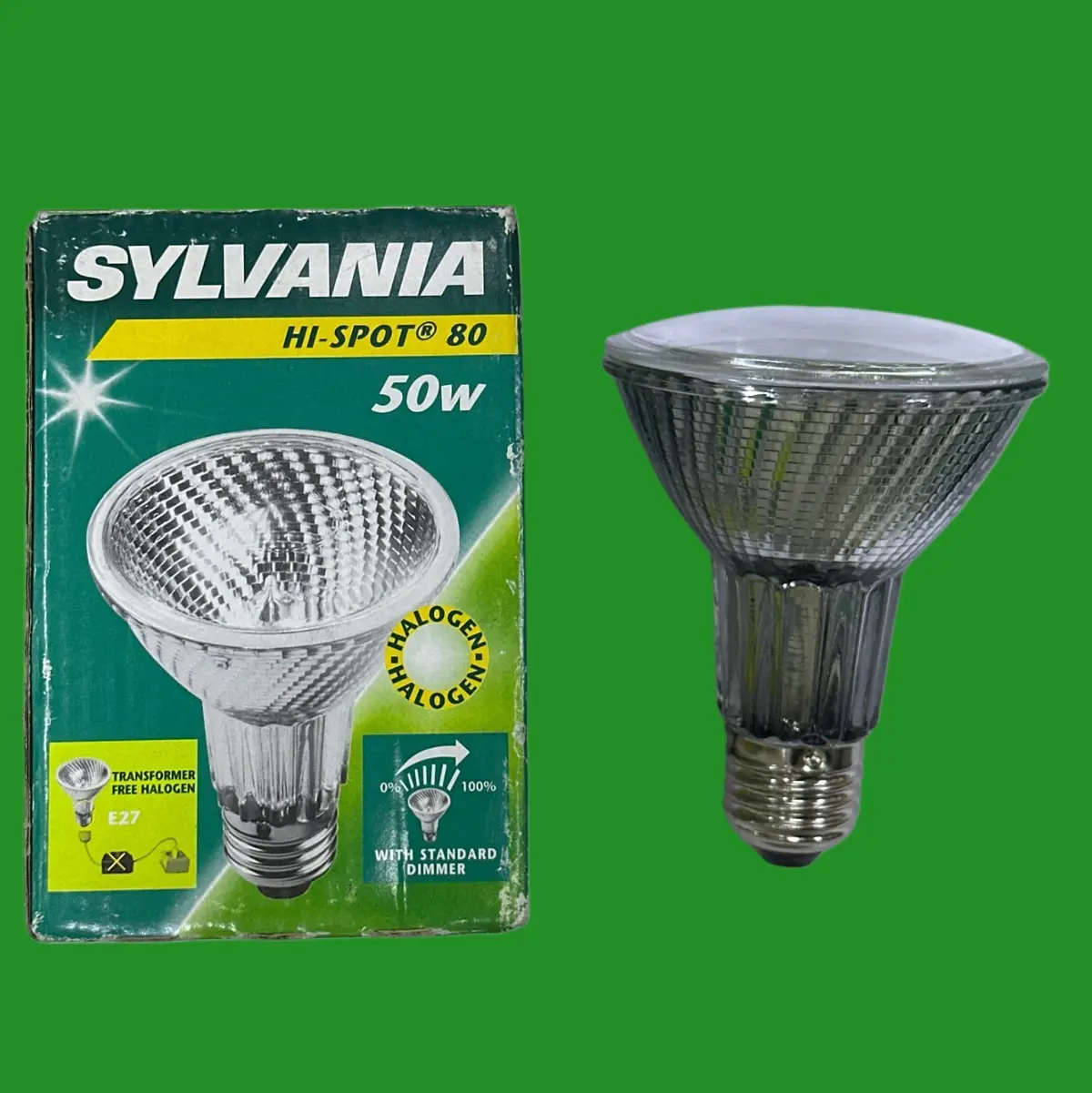 50W Sylvania Clear PAR25 Halogen Reflector Dimmable Flood Light Bulb ES E27 Lamp