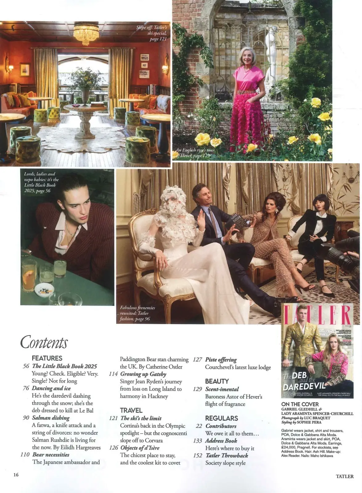 TATLER Magazine: GB Ski Star Gabriel Gledhill, Lady Araminta, Rushdie, Dec 2025 - image 4 | Free standard UK delivery included | Discount Quality Products