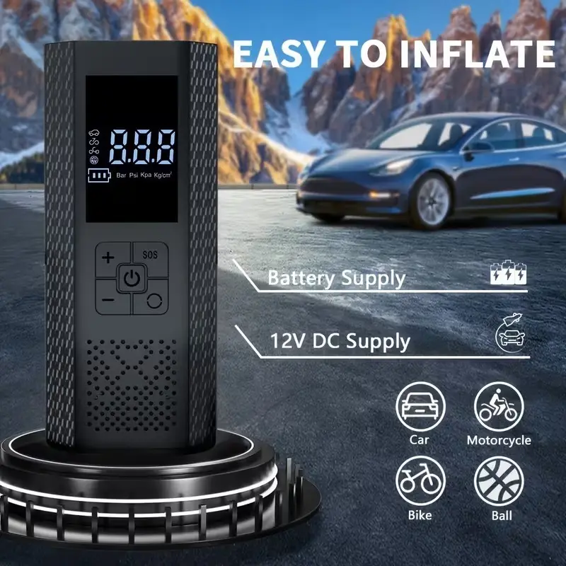 150 PSI Portable Air Compressor Cordless Tyre Inflator Car, Bicycle, Inflatable