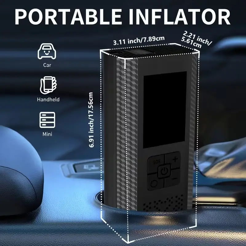 150 PSI Portable Air Compressor Cordless Tyre Inflator Car, Bicycle, Inflatable - image 3 | Free standard UK delivery included | Discount Quality Products