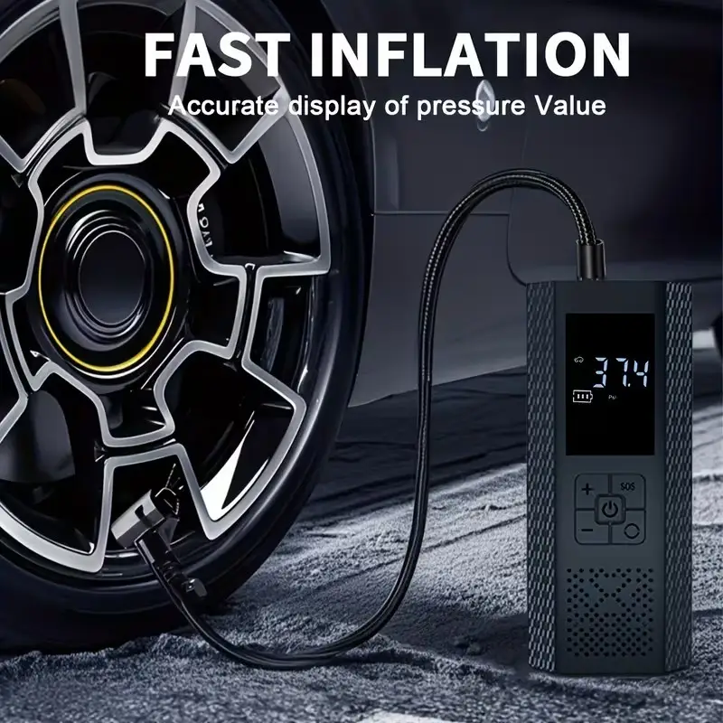 150 PSI Portable Air Compressor Cordless Tyre Inflator Car, Bicycle, Inflatable - image 7 | Free standard UK delivery included | Discount Quality Products