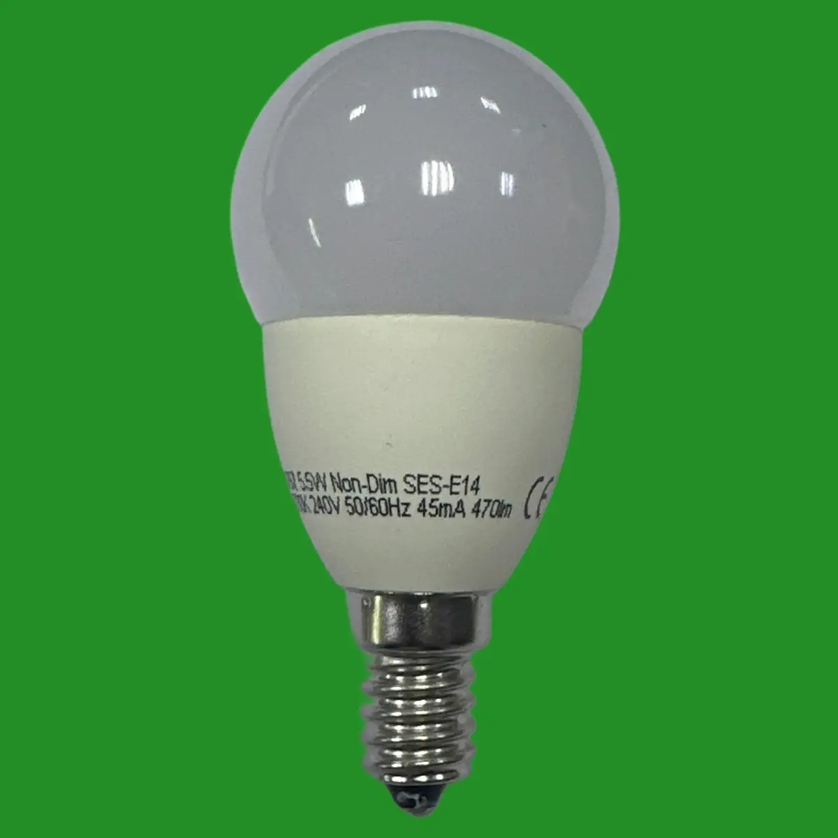 1x 5.5W (=40W) Crompton LED Round Golf Light Bulb SES E14 Small Screw 2700K Lamp - image 2 | Free standard UK delivery included | Discount Quality Products