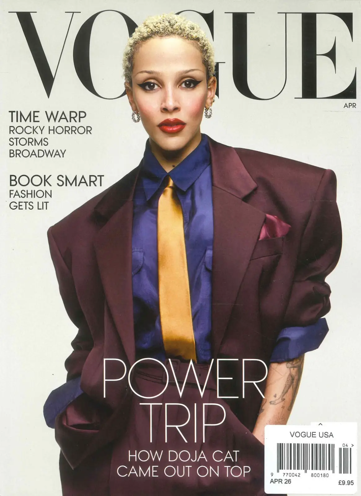 Vogue USA Magazine: Doja Cat, A'ja Wilson, Chase Infiniti, Fashion, April 2026