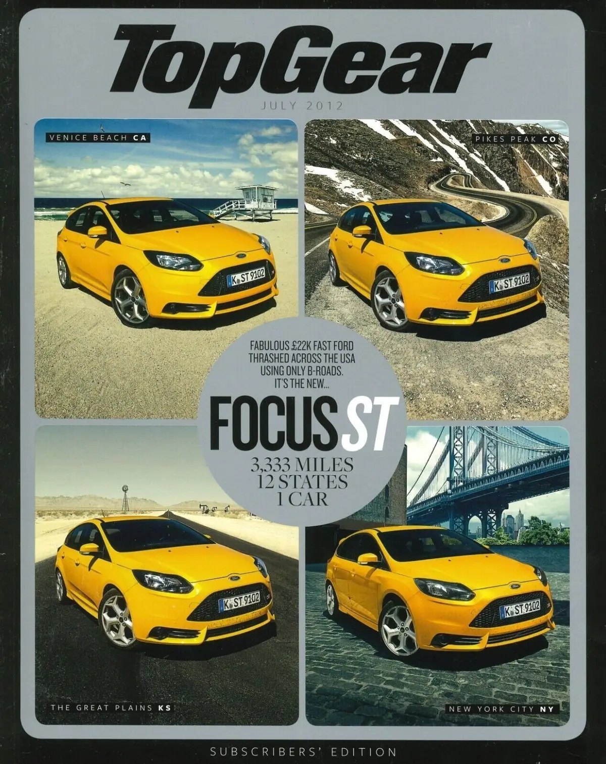 BBC Top Gear Magazine Issue #232, Ford Focus ST, Pagani Huayra, BMW, July 2012