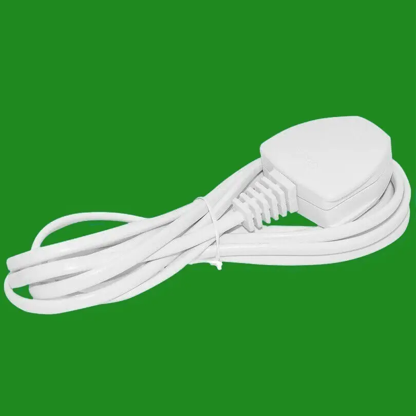 2m White Mains Power Cable Cloverleaf to 5A UK 3 Pin Plug Maplin - image 2 | Free standard UK delivery included | Discount Quality Products