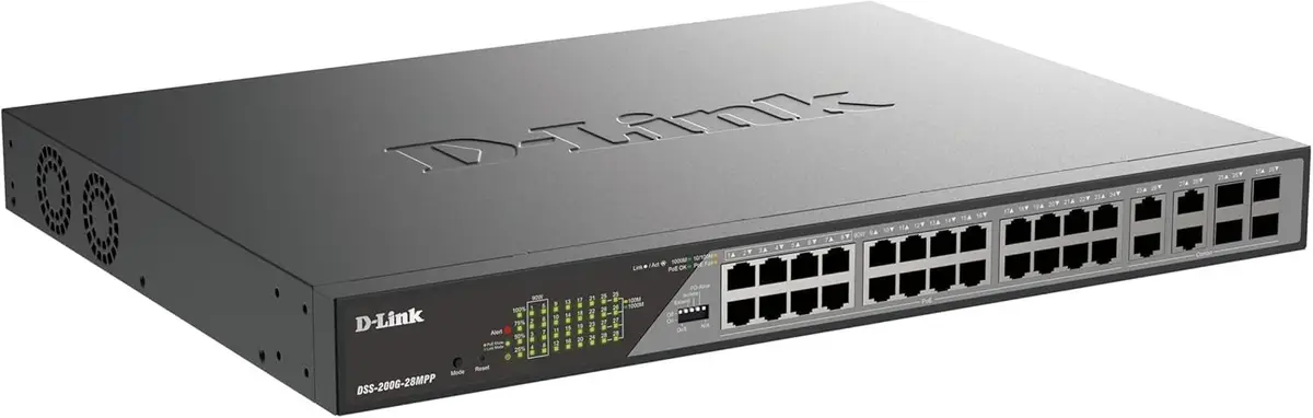 D-Link DSS-200G-28MPP/B 28-Port Gigabit Ethernet PoE++ Surveillance Switch