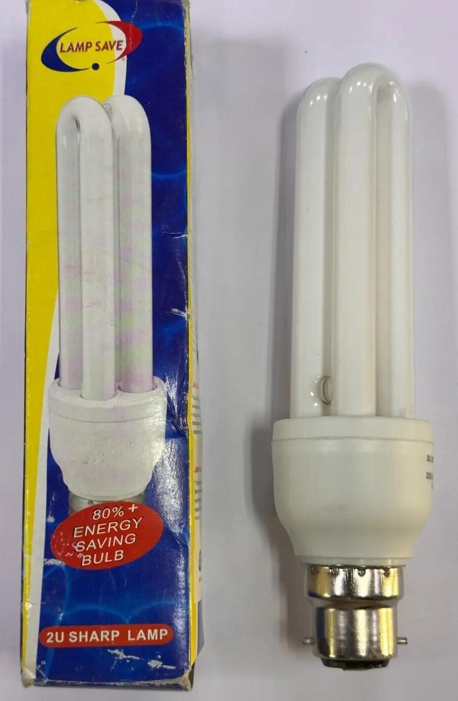 1x 15W (=75W) CFL Low Energy Power Saving Stick Light Bulbs B22 BC 2700K Lamp