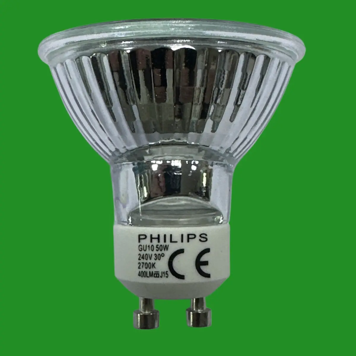 1x 50W Philips GU10 Dimmable Halogen Aluminium Reflector Spot Light Bulb Lamp - image 2 | Free standard UK delivery included | Discount Quality Products