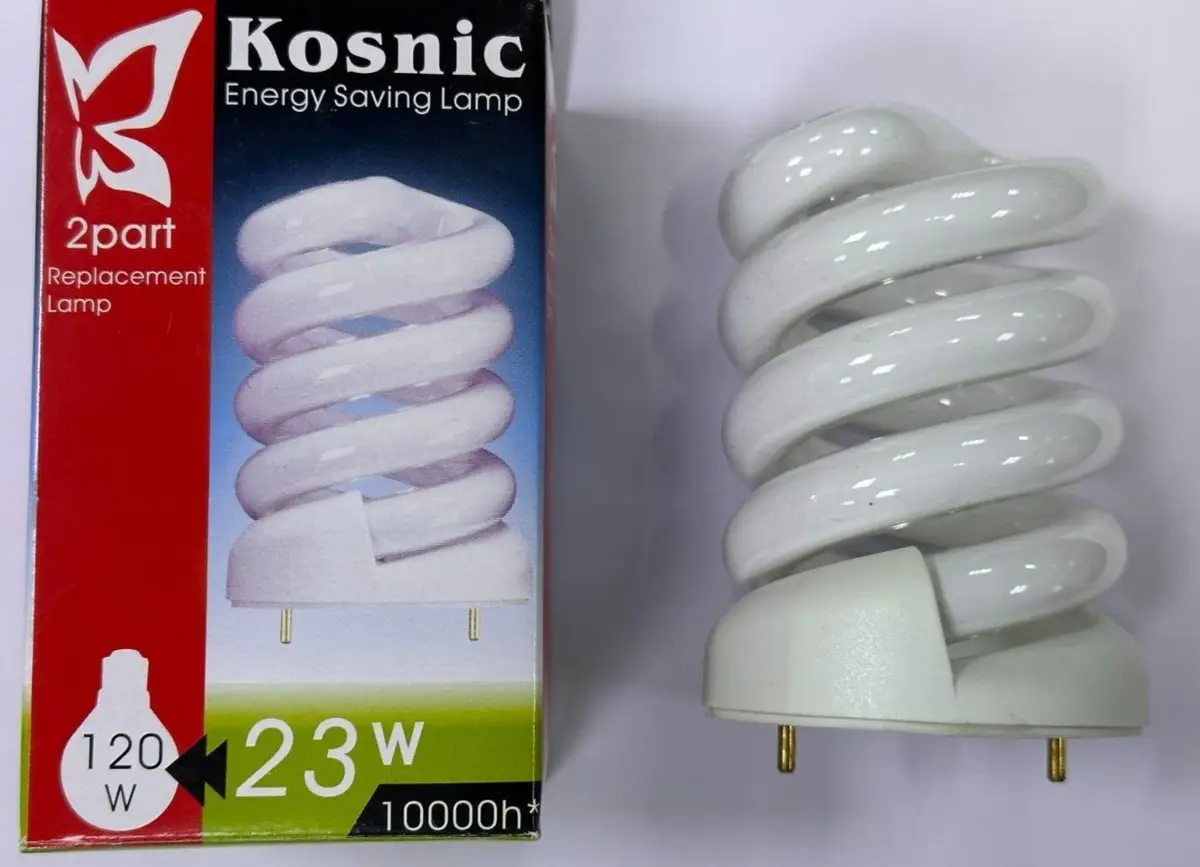 23W =120W Kosnic 2 Part Replacement CFL Spiral Low Energy Light Bulb 2700K Lamp