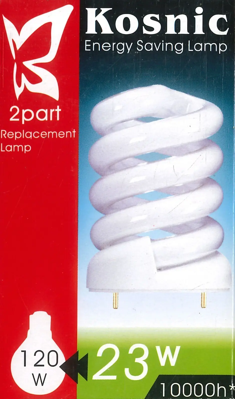 23W =120W Kosnic 2 Part Replacement CFL Spiral Low Energy Light Bulb 2700K Lamp - image 6 | Free standard UK delivery included | Discount Quality Products