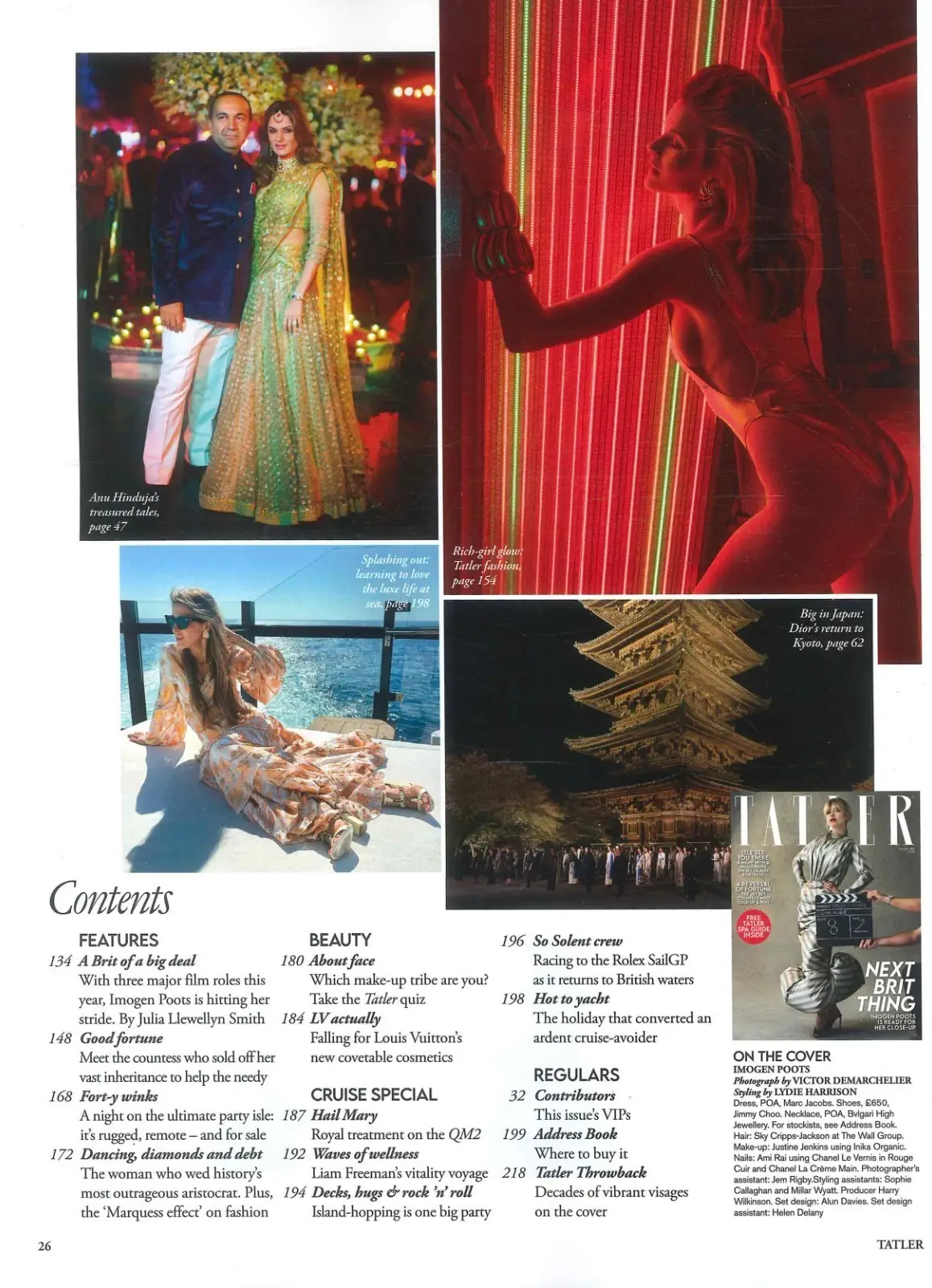 TATLER Magazine: Imogen Poots, Madfabulous, Free Annual Spa Guide, Nov 2025 - image 3 | Free standard UK delivery included | Discount Quality Products
