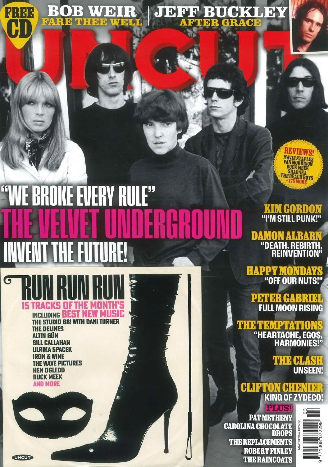 Uncut Magazine: Free CD, Velvet Underground, Jeff Buckley, Bob Weir, March 2026