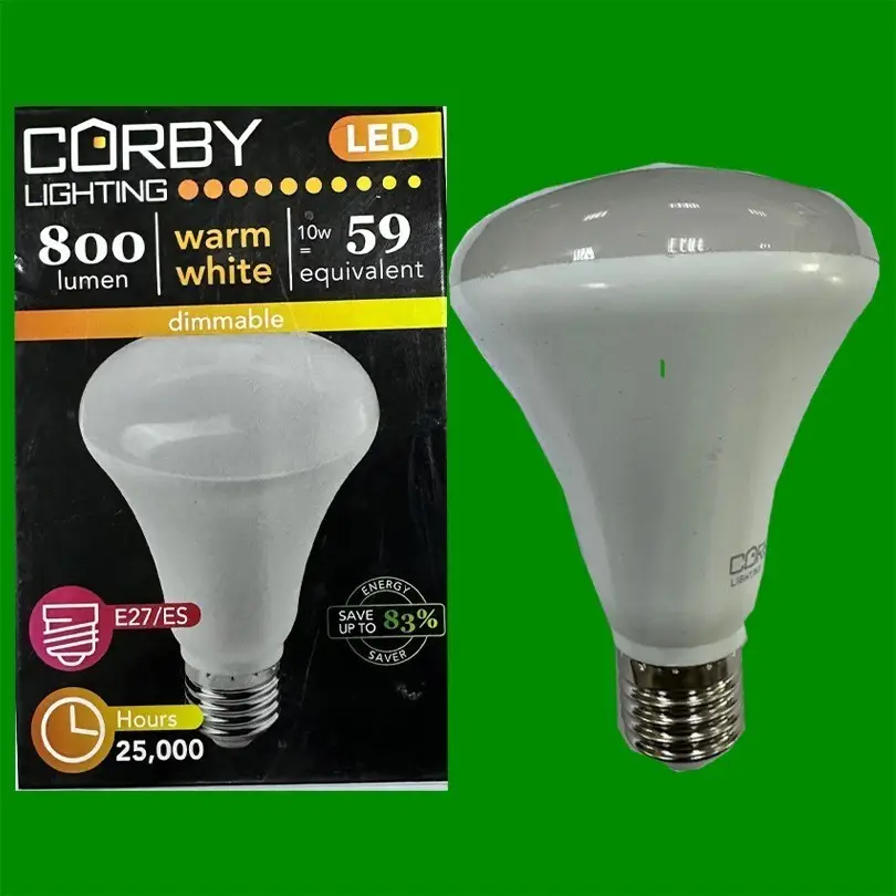 10W (=59W) R80 Dimmable LED Spot Light ES Bulb E27 Warm White 2700K Lamp