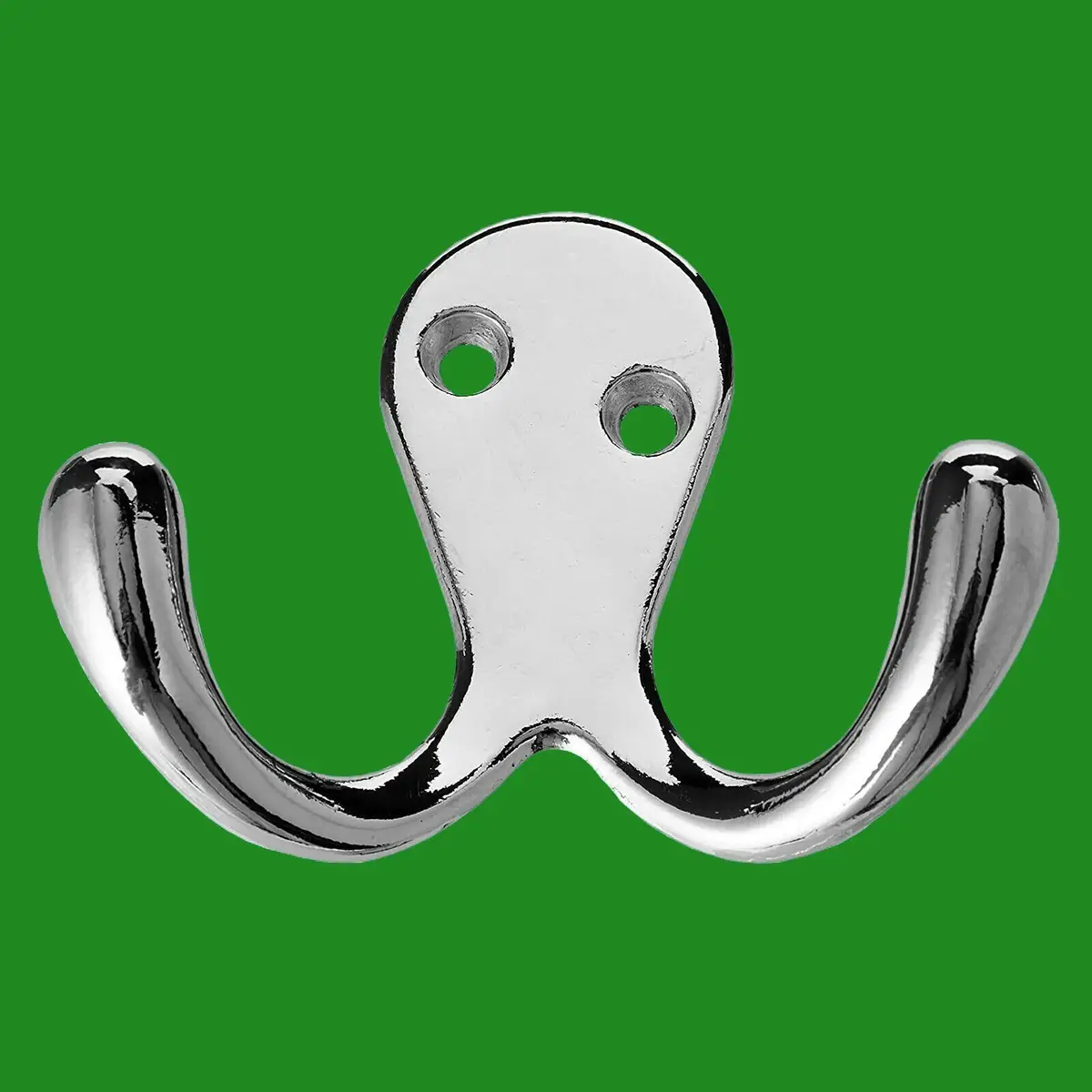 10x Chrome Plated Drunken Octopus Lightweight Double Hook, Hat Coat Clothes Robe