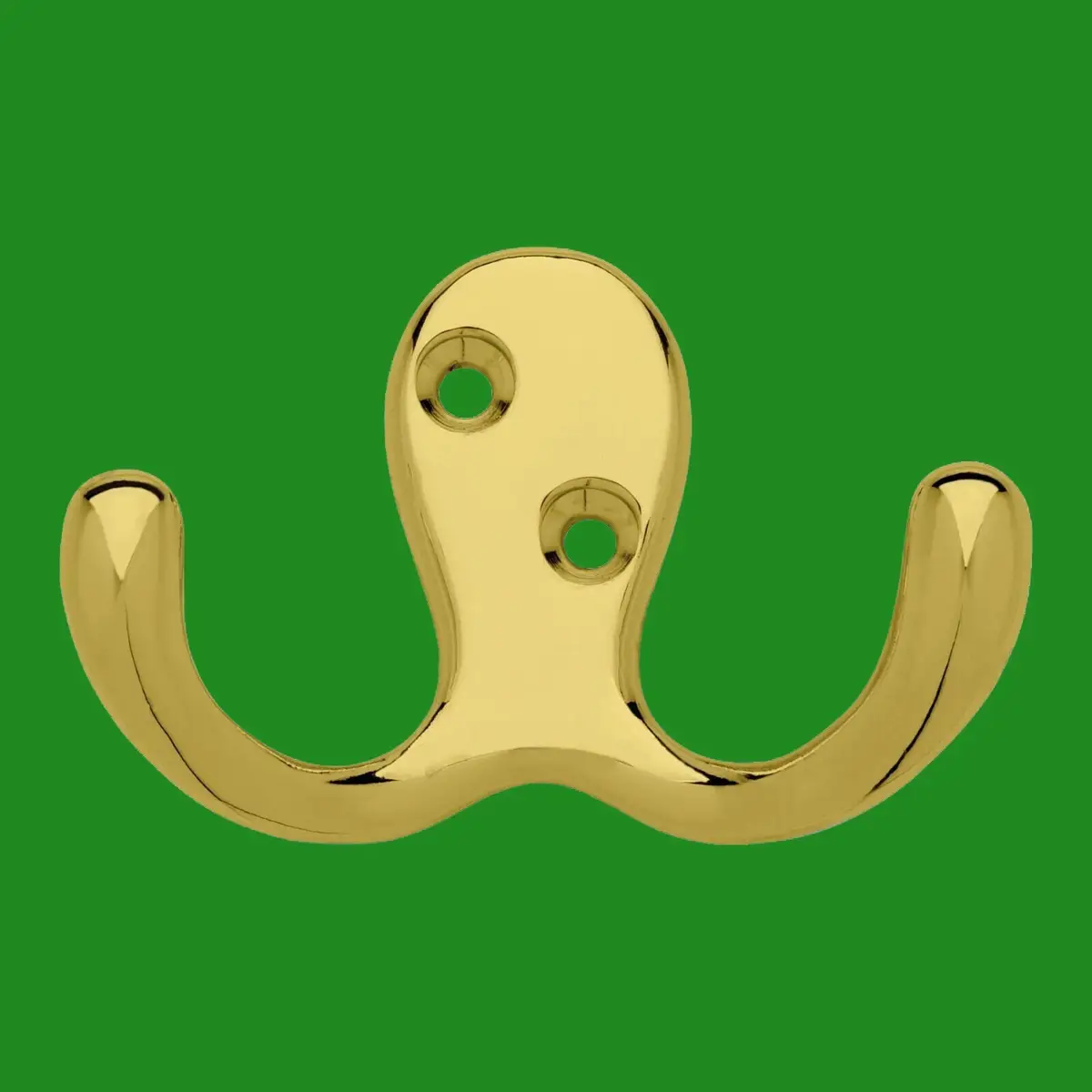 6x Brass Plated Drunken Octopus Lightweight Double Hook, Hat, Coat, Clothes Robe