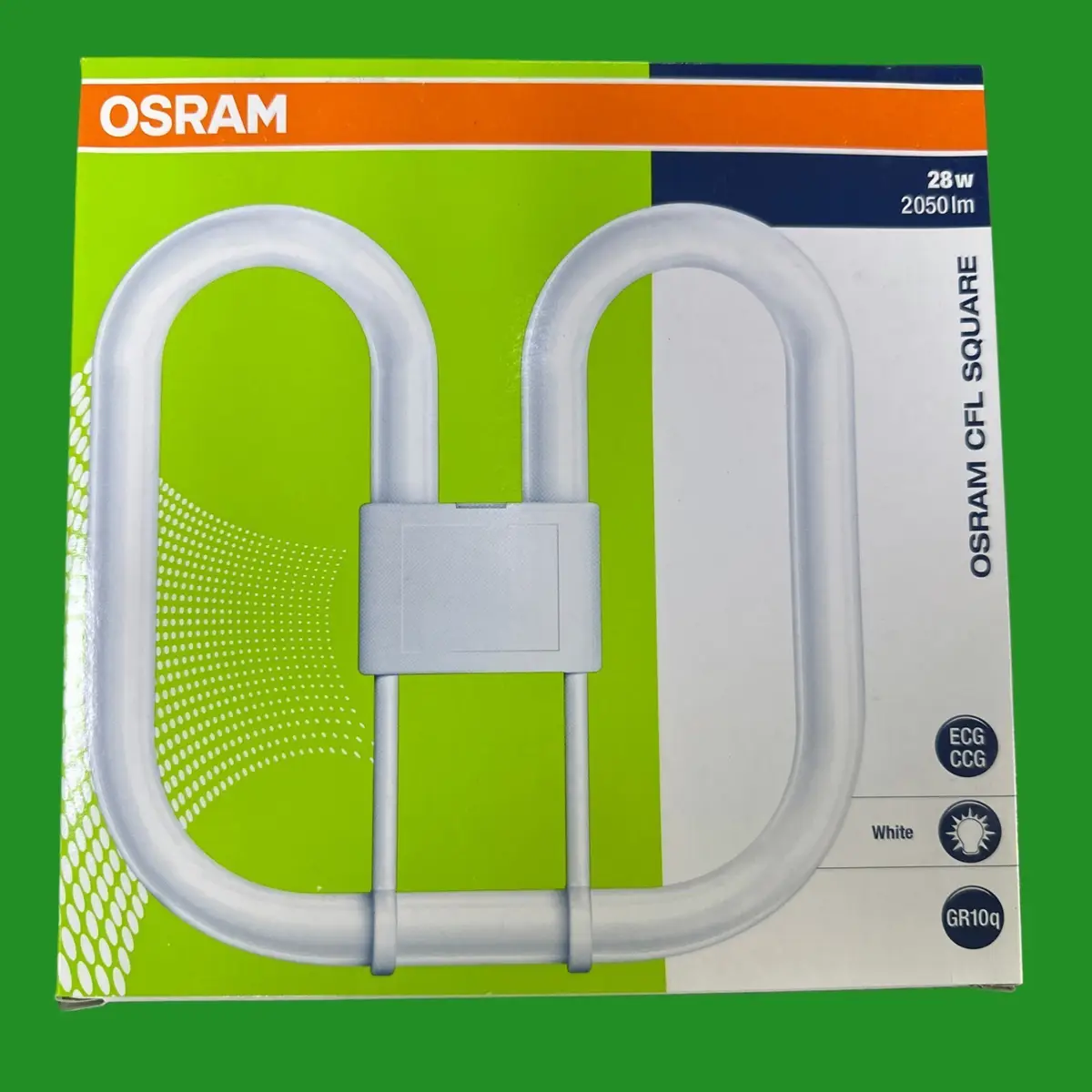 1x 28W OSRAM GR10Q 4 Pin CFL 2D Tube Light Bulb Double D Square Lamp 3500K White - image 2 | Free standard UK delivery included | Discount Quality Products