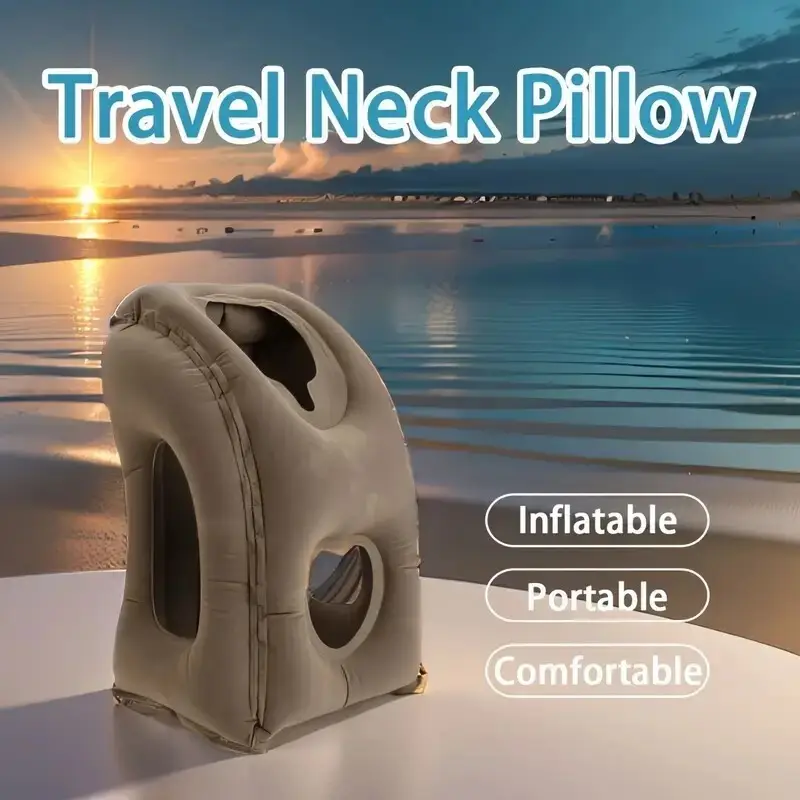 Travel Pillow Portable Head Neck & Lumbar Rest Inflatable Pillow For Airplane - image 3 | Free standard UK delivery included | Discount Quality Products