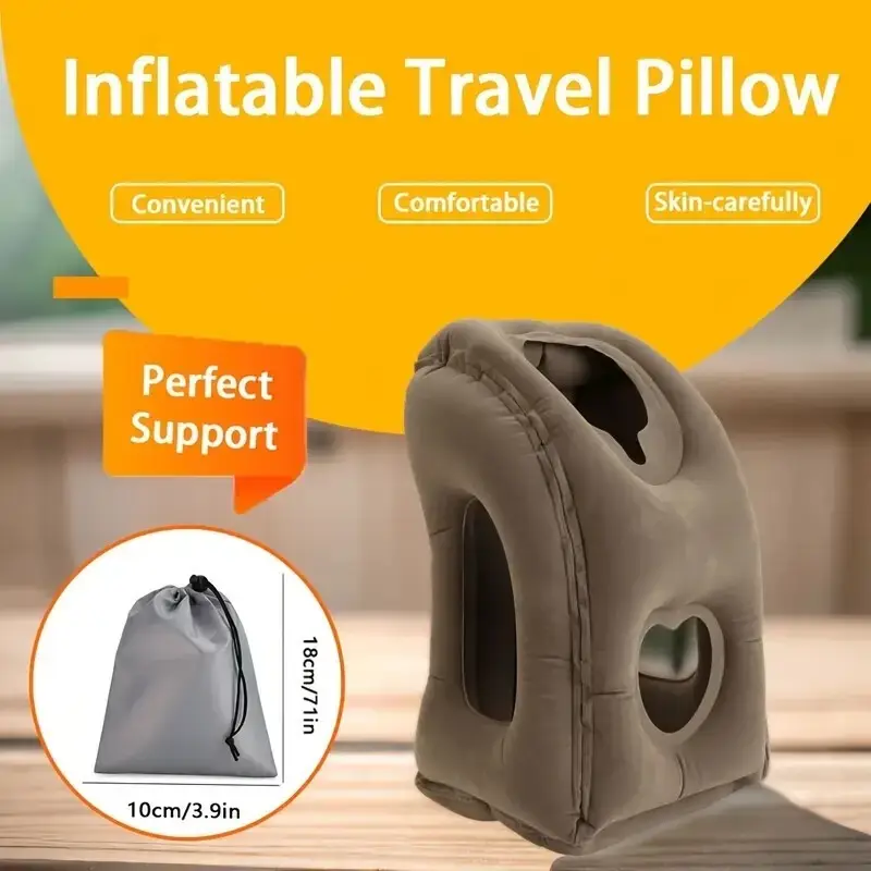Travel Pillow Portable Head Neck & Lumbar Rest Inflatable Pillow For Airplane - image 4 | Free standard UK delivery included | Discount Quality Products