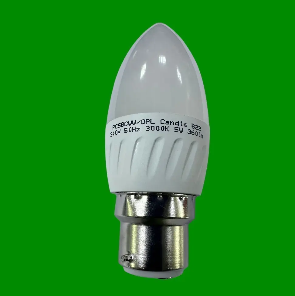 2x 5W (=35W) Meridian LED Candle Light Bulb BC B22 Bayonet 3000K Warm White Lamp - image 2 | Free standard UK delivery included | Discount Quality Products