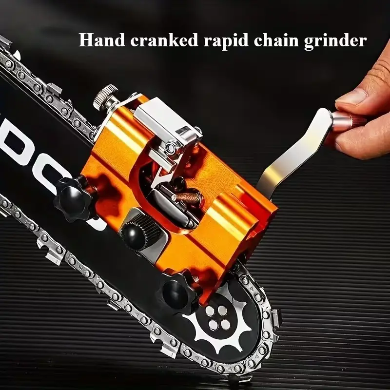 DIY Portable Chainsaw Sharpener Kit Hand Crank Chain Grinder File Tool