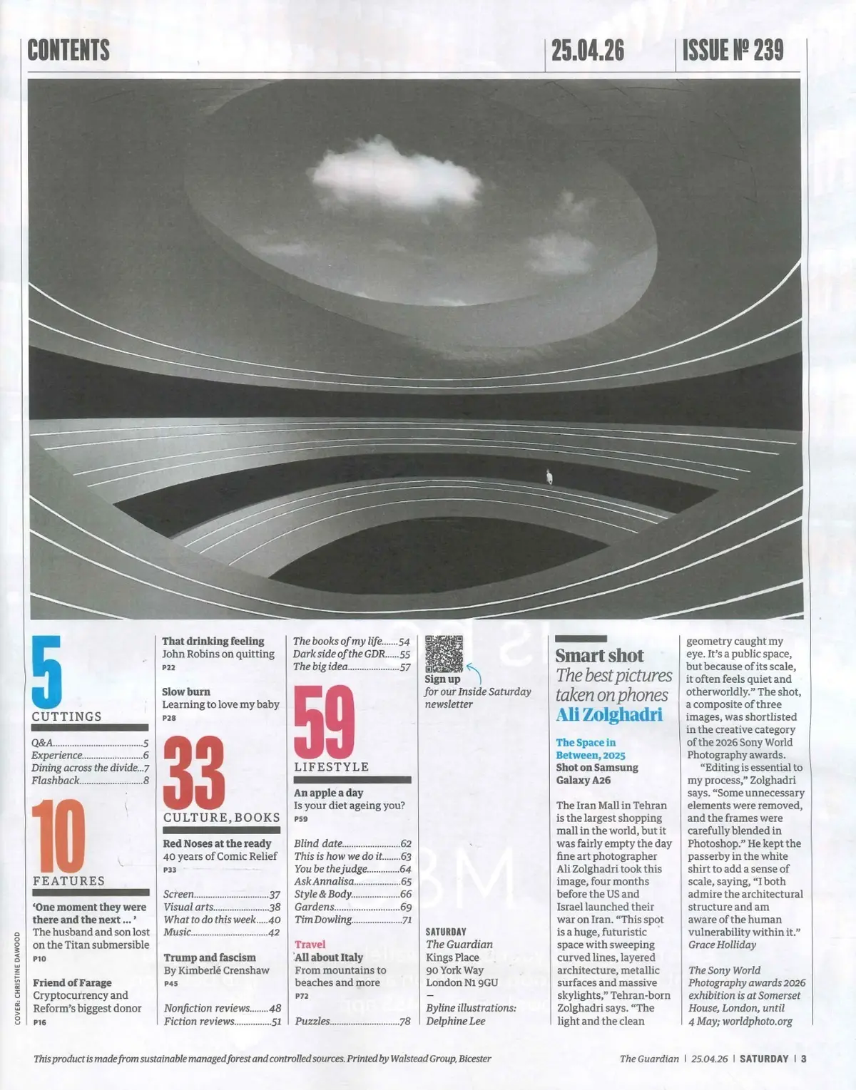Guardian Saturday Magazine: Titan Submersible, Meghan Fahy, Rita Wilson, 25.4.26 - image 3 | Free standard UK delivery included | Discount Quality Products