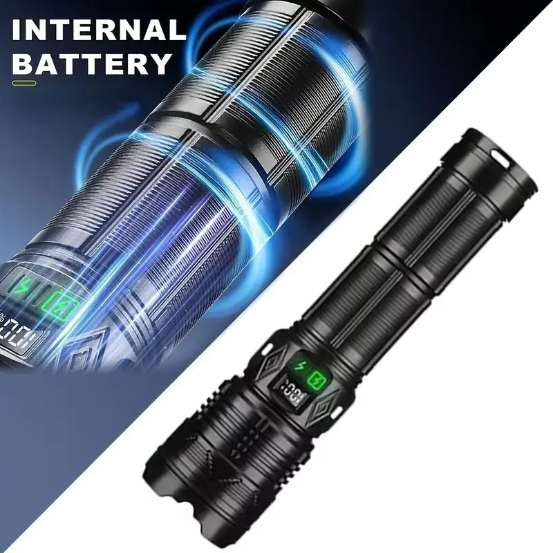 Large Rechargeable Camping Light LED Flashlight USB Torch 11 Modes High Power - image 2 | Free standard UK delivery included | Discount Quality Products