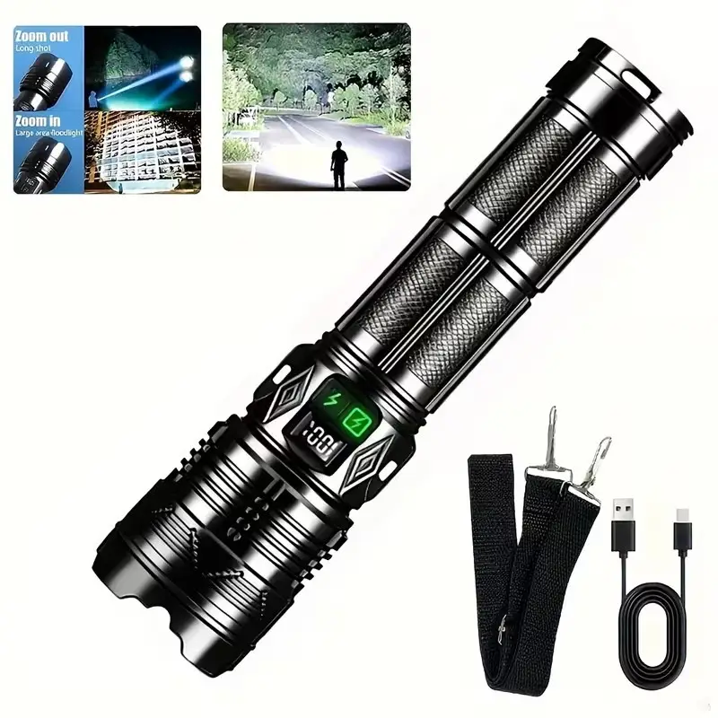 Large Rechargeable Camping Light LED Flashlight USB Torch 11 Modes High Power - image 5 | Free standard UK delivery included | Discount Quality Products