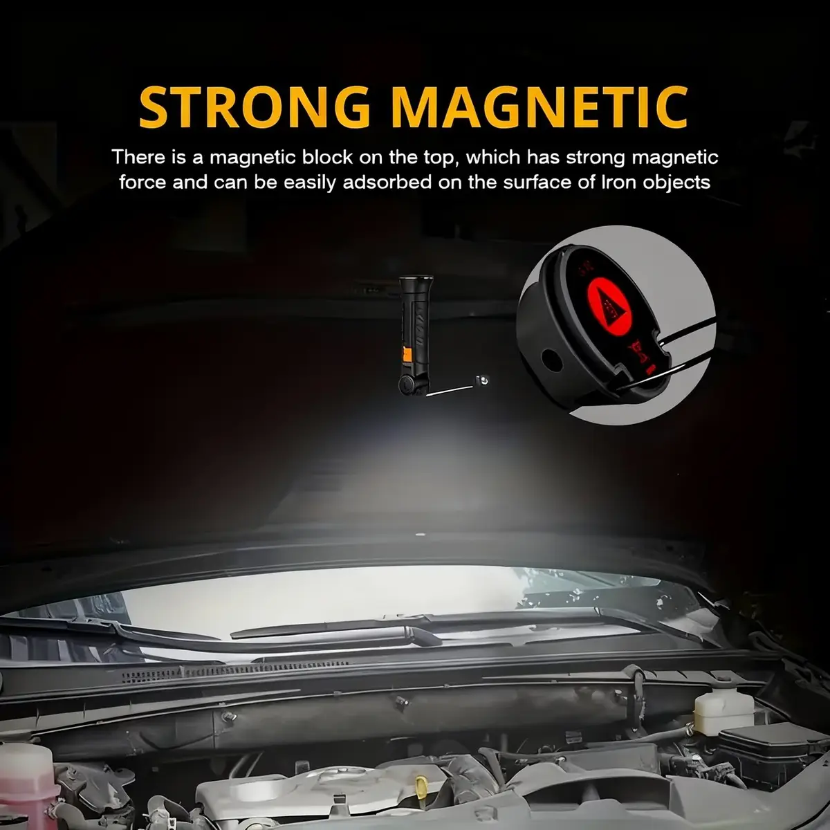 LED Work Light Magnetic Base USB-C Rechargeable 360° Rotating Torch 4 Modes W52 - image 7 | Free standard UK delivery included | Discount Quality Products