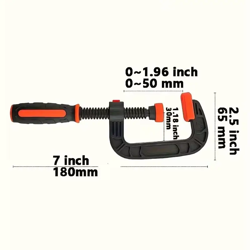 2x 7" Spring Clamps Heavy Duty Nylon Woodworking Clips Strong Grip Craft Clamp - image 3 | Free standard UK delivery included | Discount Quality Products
