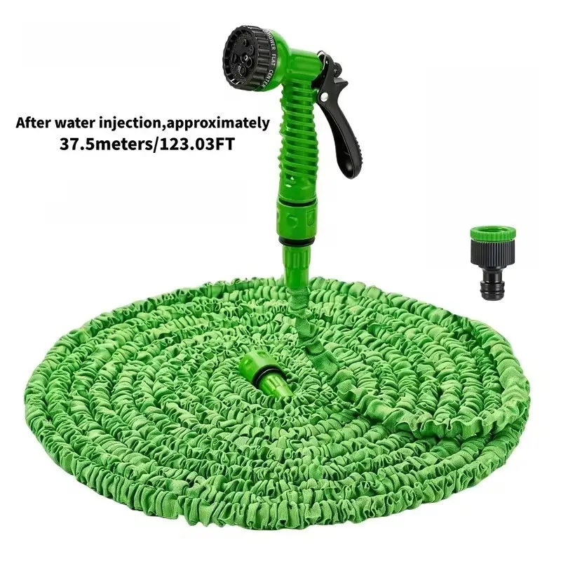 Expandable Garden Hose 37.5m Flexible Water Pipe & 7-in-1 Spray Nozzle, Car Wash - image 3 | Free standard UK delivery included | Discount Quality Products