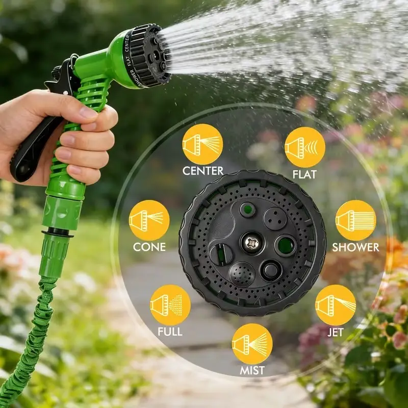 Expandable Garden Hose 61m Flexible Water Pipe & 7-in-1 Spray Nozzle, Car Wash - image 3 | Free standard UK delivery included | Discount Quality Products