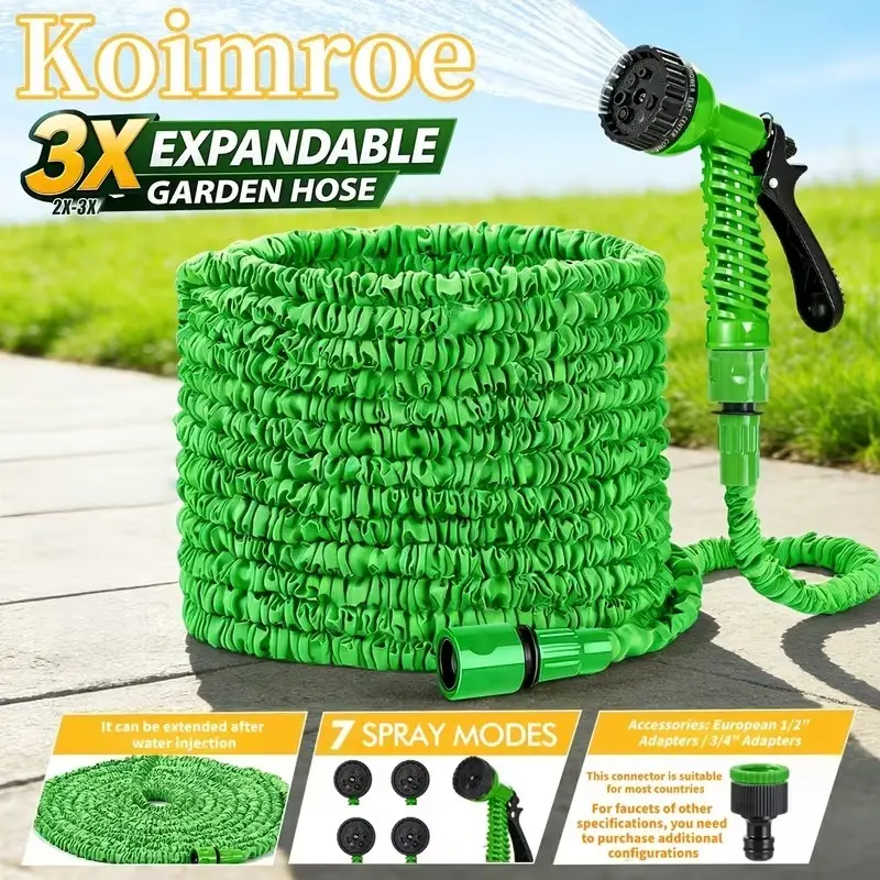 Expandable Garden Hose 61m Flexible Water Pipe & 7-in-1 Spray Nozzle, Car Wash - image 6 | Free standard UK delivery included | Discount Quality Products