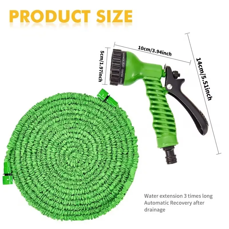 Expandable Garden Hose 37.5m Flexible Water Pipe & 7-in-1 Spray Nozzle, Car Wash - image 10 | Free standard UK delivery included | Discount Quality Products
