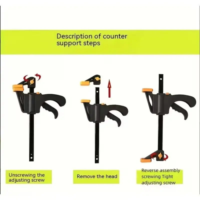 2x 4" F Clamps Quick Release Woodworking Clamp Ratchet Squeeze, Craft DIY Tools - image 3 | Free standard UK delivery included | Discount Quality Products