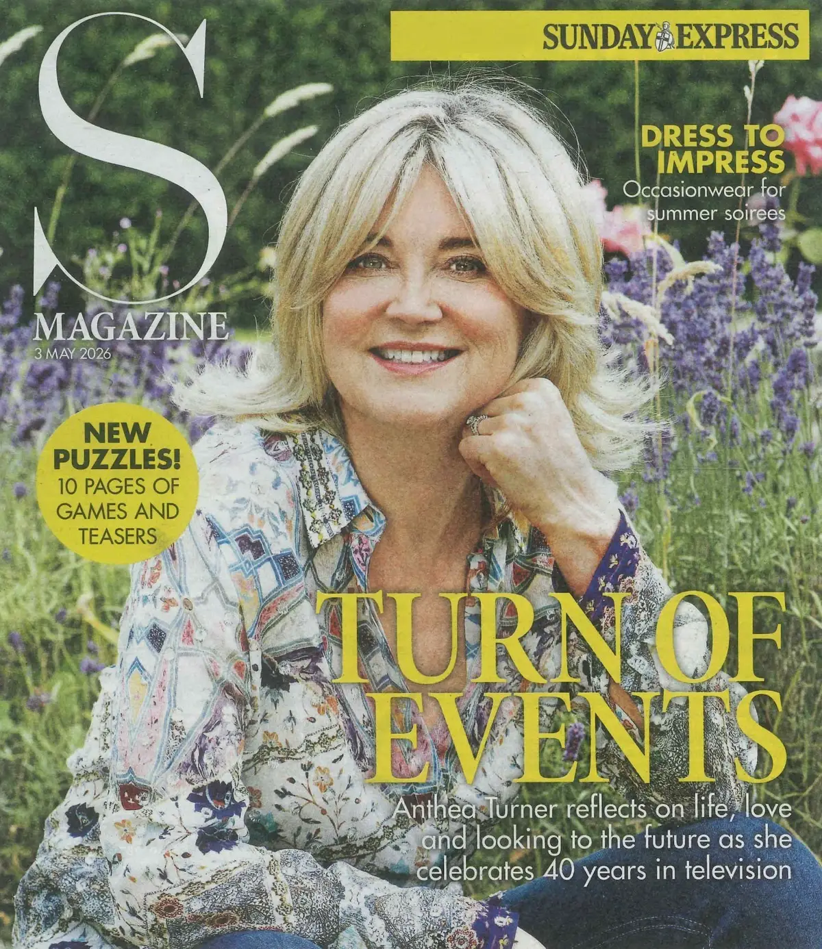 Sunday Express Magazine: Anthea Turner, Summer Soiree Fashion Style, 3.5.26