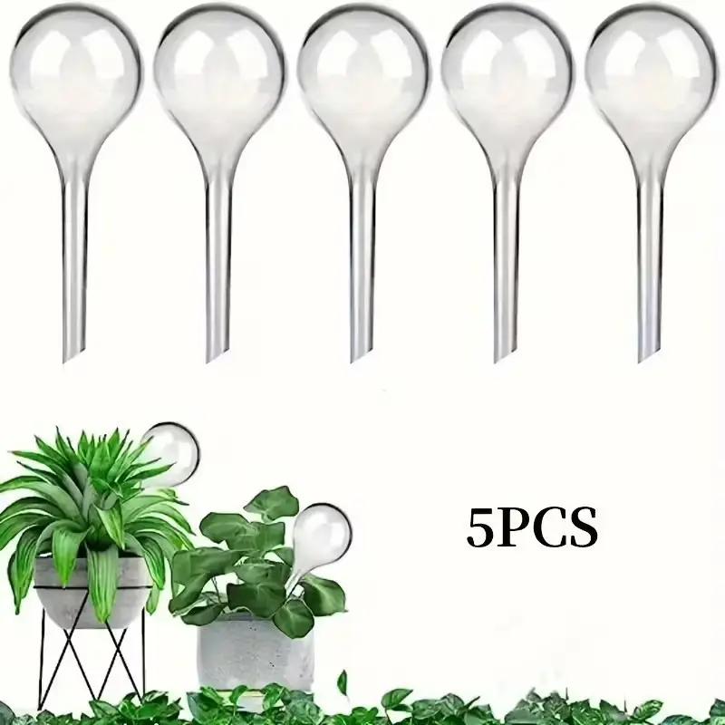 5x Self Watering Plant Globes Automatic Drip Irrigation System Garden Water Bulb