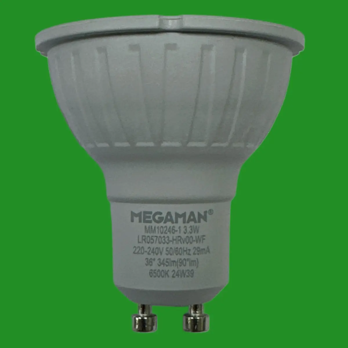 3.3W =50W Megaman LED GU10 Par16 Reflector Spot Light Bulbs 6500K Daylight White - image 3 | Free standard UK delivery included | Discount Quality Products