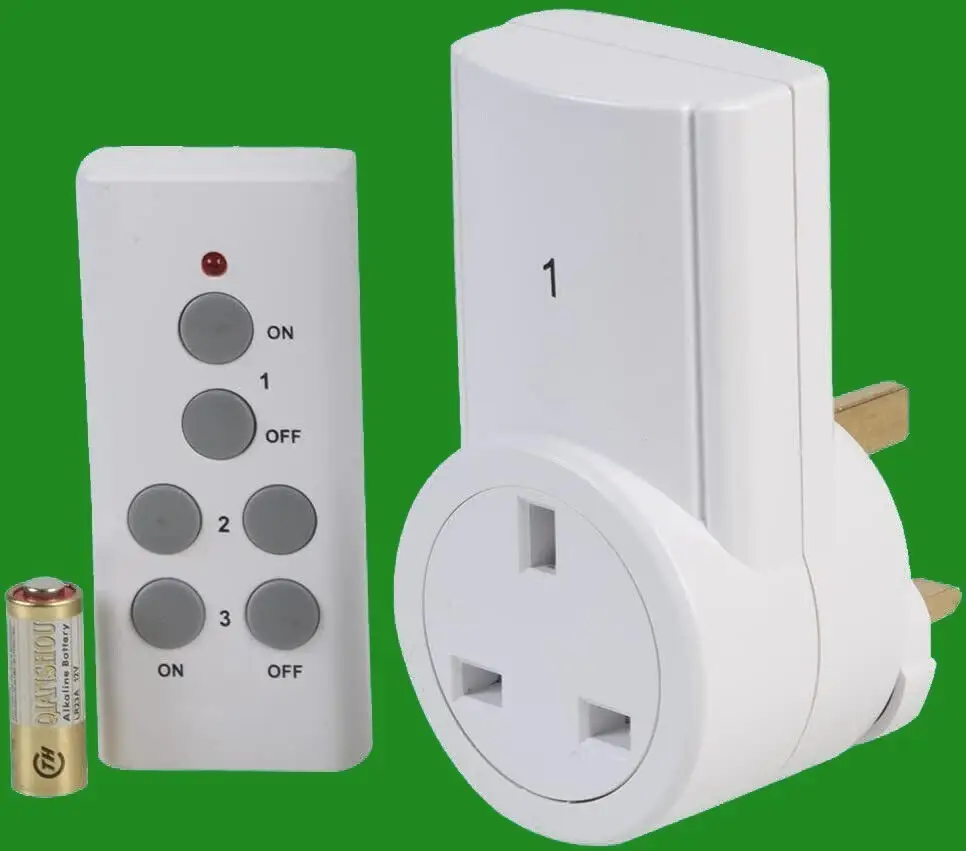 3x Remote Controlled Wireless UK Plug-in Mains Energy Saving Sockets Switch Set - image 2 | Free standard UK delivery included | Discount Quality Products