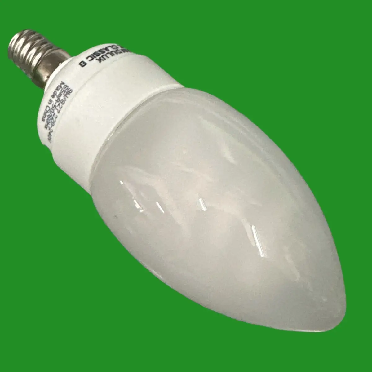 9W (=40W) OSRAM CFL Large Candle C50 Low Energy Light Bulb SES E14 Small Screw - image 3 | Free standard UK delivery included | Discount Quality Products