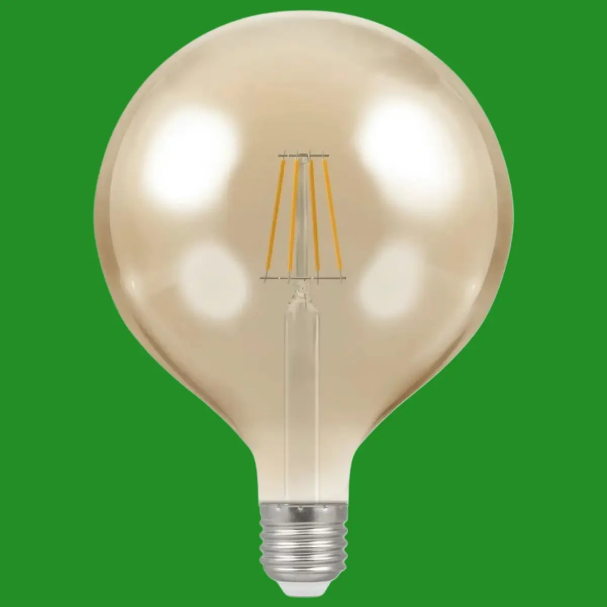 7.5W Crompton G125 Antique Bronze LED Filament Dimmable Globe Light Bulb ES E27